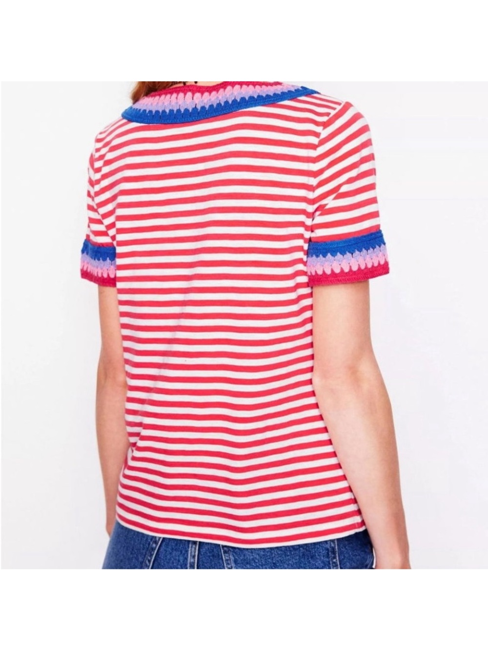 Boden Fae Cotton Stripe
Crochet T-Shirt - Picture 2 of 5